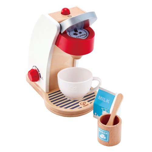 Hape My Coffee Machine Wooden Play Kitchen Set with Accessories (White)