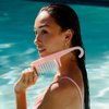 Gimme Beauty - Pink & White Shower Comb Set - Strong Wide Tooth Comb for Wet Hair Brushing & Distributing Product - The Perfect Detangling Comb for Curly Hair (2 Count)