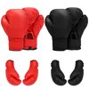 Micnaron Boxing Gloves, 2 Pair Boxing Gloves for Kids & Beginners, Punching Gloves, Professional Shockproof Leather Sparring and Training Gloves Set