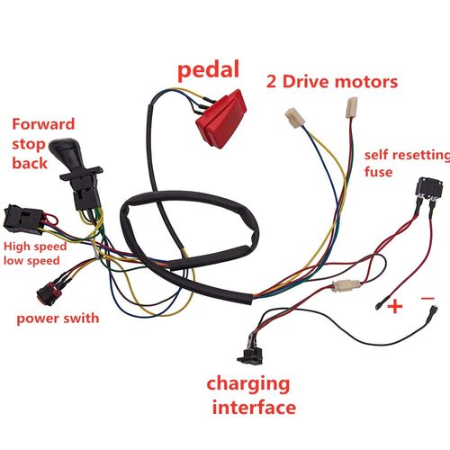 Children Electric Car DIY Accessories Wires,Self-Made Toy Car of Parts, for Electric Car Kids Ride on Toys