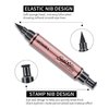 Eyeliner Stamp - Winged Eyeliner Stamp for All Eye Shapes, Easy Cat Eye Stencil Makeup Tool, SmudgeProof & Waterproof Liquid Eye liner Pen, Star Stamp (10MM, Black)