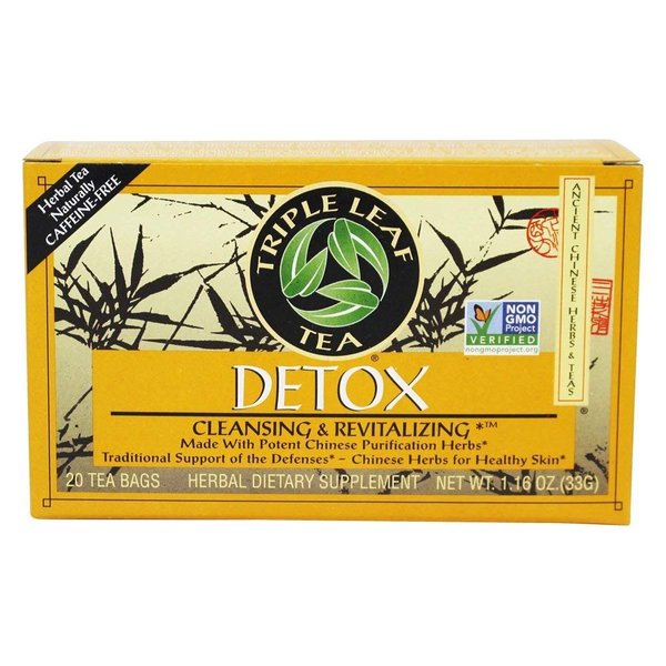 Triple Leaf Natural Herbal Tea, Detox 20 bags (Pack of 2)