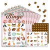 HEZNZXQ Jungle Animal Bingo Party Game Cards, Safari Theme Birthday Party Favor Decor, 24 Players for Adult Party Games Supplies -00