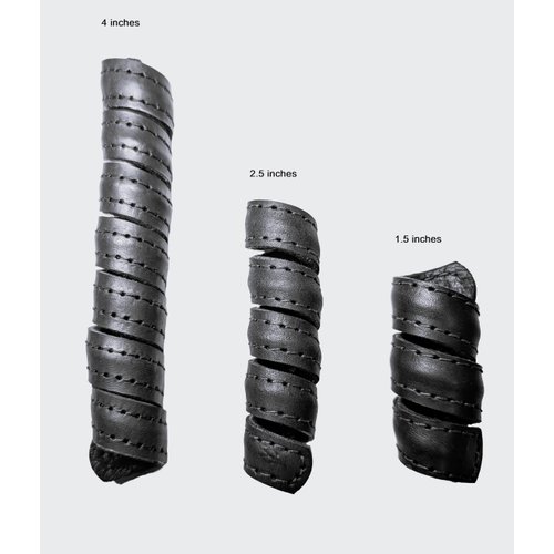 Leather Hair Beads, Dreads beads, Beard beads, Ponytail Wrap, Ponytail Holder, Hair Tie, Leather Wrap, cosplay hair, Hair Accessories, Women's hair, Men's hair (Small, Black)