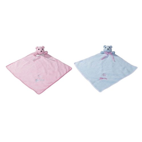 Snuggle Bear Blankets Toys for Dogs - Cute Soft Bear Blanket Dog Toy - Squeaks !(Princess Pink)