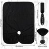 NICEMOVIC Hair Cutting Barber Cape with Neck Duster Brush and Barber Brush, Professional Barber Accessories Cleaning Supplies for Salon Haircut Styling (Black)