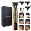 Professional Hair Clippers for Men Electric Haircut Kit Hair Trimmer Grooming Waterproof Rechargeable Close Cutting T Blade Trimmer USB Rechargeable Clippers for Hair Cutting (LED-Dragon)