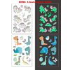 Temporary Tattoos for Kids | 120 Glitter + 20 Luminous Birthday Gift,Kids Party Favors Mermaid Butterfly Animal Dinosaur Pirate Space Fake