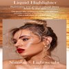 Easilydays Red Liquid Highlighter Makeup, Chameleon Highly Pigmented Liquid Contour, Long Lasting Waterproof Body Shimmer Luminizer Stick Highlight Illuminator for Face Body Eyes Cheeks (#04 Red)