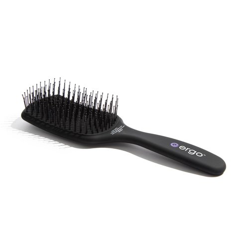 Ergo Super Gentle Mini Paddle Brush for Blow Drying - Hair Brushes for Women with Thick or Thin Hair - Dual Hairbrush for Women - Detangler Hair Brush - Gently Detangles Curly or Wet Hair - ERG750