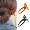 2Pcs Acetic Acid Butterfly U-shaped Hair Stick Chinese Style Butterfly Hair Pins Vintage Hair Bun Chignon Barrettes for Women Girls