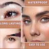 2PCS Eyebrow Pencil Brow Pencil Eyebrow Microblading Pen Waterproof Eyebrow Pen with 4 Micro-Fork Tips Create Natural Eyebrow Makeup - 01 Light Brown