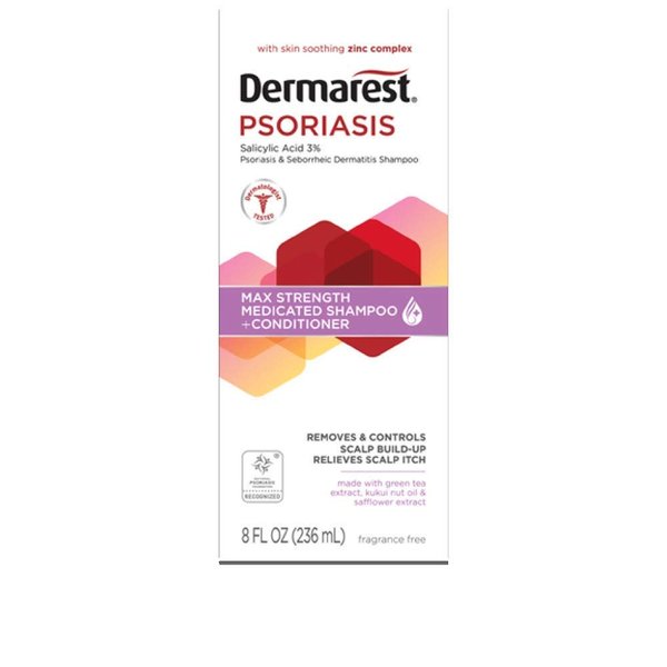 Dermarest Medicated Shampoo Plus Conditioner for Psoriasis, 8 fl oz (7 Pack)