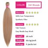 UPerfe Ash Blonde Braiding Hair Extensions for Braids Kanekalon Braiding Hair Pre Stretched Prestretched Braiding Hair Kids Knotless Jumbo Colored Blonde Braiding Hair 26 inch 6 Bundles