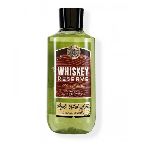 Bath & Body Works Whiskey & Reserve Bourbon Men's 3-IN-1 Hair & Body Wash 10 Oz. (Whiskey & Reserves)