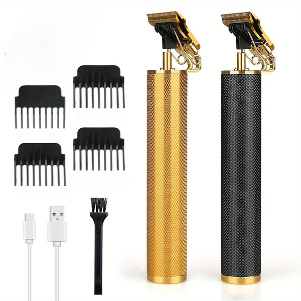 Liwarace Hair Trimmer, USB Rechargeable Hair Clipper Beard Trimmer for Men, Professional Electric Cordless Hair Barber Trimmer for Men Clipper Beard Shaver Holiday Gifts (Black)