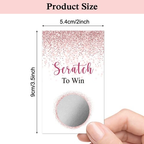 Haizct 50 Pack Navy blue and Gold Blank Gift Certificate Scratch Off Cards for Small Business, Spa Beauty Makeup Hair Salon, Bridal Shower, Baby Shower, Country Wedding-GK084