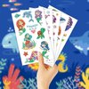EMOME 240+ Styles Mermaid Sea Animal Glitter Tattoos for Kids, Temporary Tattoos for Girls Mermaid Birthday Party Decorations Favors Supplies, Ocean Themed Party Decorations Games (20 Sheets)