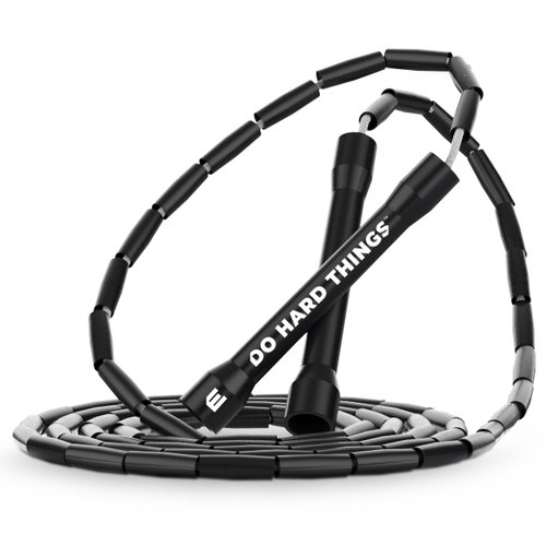 Elite Jumps Beaded Jump Rope | Adjustable Jump Ropes for Fitness with Unbreakable Handles and Shatterproof Beads | Crossover Jump Rope for Your Exercise Equipment | Segmented Jump Rope