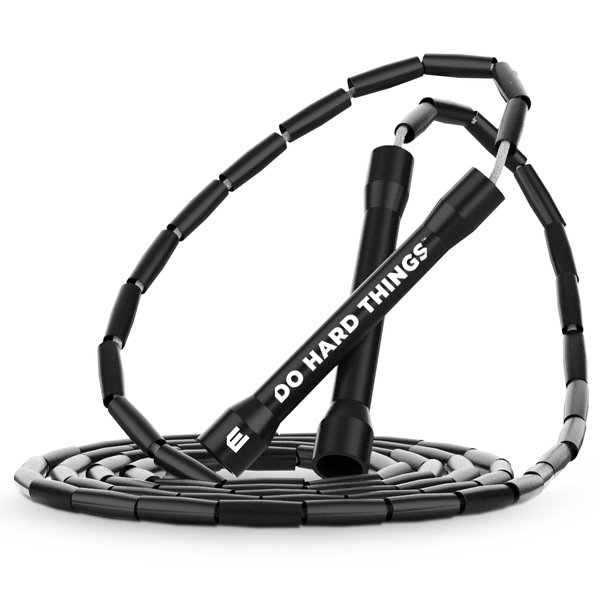 Elite Jumps Beaded Jump Rope | Adjustable Jump Ropes for Fitness with Unbreakable Handles and Shatterproof Beads | Crossover Jump Rope for Your Exercise Equipment | Segmented Jump Rope