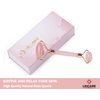 Jade Roller for Face - Rose Quartz Face Roller Skin Care - Stone Facial Roller, Face Massager for Women, Relieve Stress, Remove Wrinkles Eye Puffiness