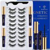 7C SEVENCROWN Magnetic Eyelashes Magnetic Lashes Natural Looking with Eyeliner,10 Pairs Medium Wispy Cat Eye Magnetic False Eyelashes,Pestañas Magneticas, Upgraded Long Lasting,Reusable,Lightweight,Cruelty-Free,Easy(4 Tubes)