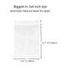 3''x 4'', (Pack of 100) Small Clear Poly Zipper Bags Reclosable Zipper lock Storage Plastic Bags for Jewelry, Gift Card, Halloween Candy