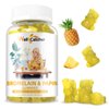 Bromelain Papain Enzyme Gummies Supplement: Bromelain 500MG with Querectin Gummies for Adults Kids, Organic Bromelain Papaya Enzymes Chewable for Digestive Support Immunity Antioxidant Vegan 60CT