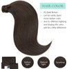 Human Real Hair Ponytail Extension Pretty Party Hair Extensions Ponytail Loxxy Natural Silky Clip in Ponytail Hairpiece with Magic Paste Long Straight Dark Brown 16 Inch 80g