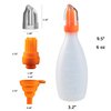 Silicone Basting Brush for Cooking - Oil Dispenser with Brush, All in One Oil Brush for Cooking, BBQ Brush, BBQ Mop- Smoker Accessories Gifts for Men - Sauce Brush for Cooking- Grilling Tools (Orange)