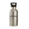 Knick Knack Gifts Lip Boss - 20oz Stainless Steel Outdoor Water Bottle, Silver