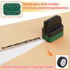 LIZAAL 2-Pack Wrapping Paper Cutter with Wheels | Straight Line Gift Wrap Cutter for Birthday and Christmas, Fits Various Rolls and Papers, Includes 2 Replaceable Blades (Black & Green)