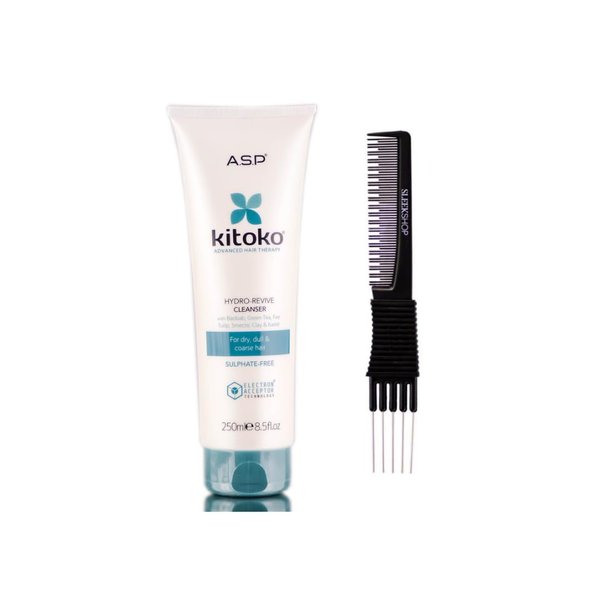 yper Asp Kitoko Hydro-Revive Cleanser (8.5 oz) with Teasing Comb Pack 1