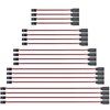 3-Pin RC Extension Cable Extension Cord Male to Famale Lead Extending Wire Set for Servo RC Planes Aircrafts and Cars System 5 Sizes 20PCS