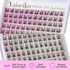 Lash Clusters Wispy 168 Pcs Natural Cluster Lashes D Curl DIY Eyelash Extensions Mix Length Individual Eyelash Clusters Super Thin Band (Mix 11-13mm D Curl)