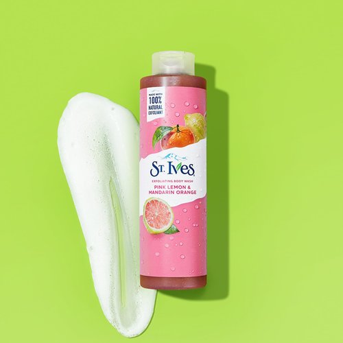St. Ives Pink Lemon & Mandarin Orange Exfoliating Body Wash 16 Fl Ounces