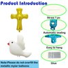 8pcs Religious Balloons Party Decoration Gold Cross Balloon White Dove Aluminum Balloons for Baptism First Communion God Bless Christening Memorial Baby Shower Party Decorations Supplies