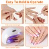 7 Pcs Gel Nail Brush Acrylic Nail Brush French Tip Brush French Manicure Pen Nail Art Brushes for Home Salon Use
