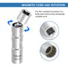 14mm Spark Plug Socket - 3/8" Drive 12 Point Magnetic Swivel Spark Plug Socket - Universal Car Accessories Thin Wall Spark Plug Socket Removal Tool Fit for Most Car SUV Silver