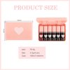 6 Colors Lip Tint Stain Set, Korean Lip Gloss Lip Tint Stain Plumping Mini Liquid Lipstick, Multi-use Lip and Cheek Tint, Long lasting High Pigment, Liquid Blush Waterproof Tinted Lip Gloss