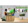 13 Pieces Succulent Tools Kit with Organizer Bag, Gardening Tool Set with Tote,Mini Succulent Garden Tool Kit Succulent Bonsai Planter Set Indoor Gardening,Miniature Indoor Fairy Planting Care Green