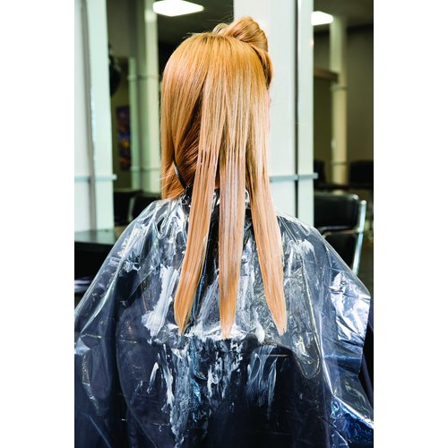 FRAMAR Backwards Bib Disposable Capes Salon, Protects Clients, Salon Chair & Salon Cape from Hair Dye, Disposable salon capes for clients, Barber Cape & Hair Cutting Cape – 50 bibs