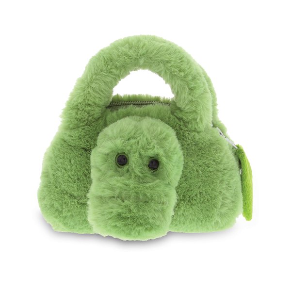 DolliBu Alligator Plush Handbag - Super Soft Plush Stuffed Animal Purse for Children's Accessories, Kids Hand Bag Toy Purse, Pretend Play, Fluffy Dress Up Toy