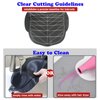 Hair Cutting Guide Cape Hair Cutting Collar for Hairstylists with Guidelines Weighted Hair Cutting Mat Silicone Waterproof Haircut Shoulder Mat (Gray)