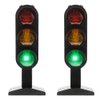 STOBOK Kids Traffic Light Signs Toy,Simulation Road Light Safety Traffic Maker Crosswalk Signal Model LED Traffic Stop Sign Light Lamp Toy Playset 2pcs