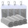 4 Pack Cooling Towels (40"x12") - Instant Cooling Reusable Microfiber Towels for Sports, Gym, Camping, Yoga, Fitness & More