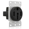 ELEGRP 50 Amps 125/250V Range Oven Stove Receptacle, Flush Mounting Power Outlet, NEMA 14-50R, Straight Blade Heavy Duty Range Receptacle, Grounding, 3 Pole 4 Wire, UL Listed, 1 Pack