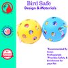 Bonka Bird Toys 2404 Pk2 Huge Stuffed 3.50" Balls, Parrot Foot Talon Chew Craft Part Cage Toy, Conure, Amazon, African Grey, and Similar