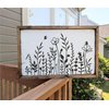 JAJADO Self Adhesive Silk Screen Stencil Wildflower Stencil Floral Stencils Plant Spring Screen Print Transfers Vine Garden Botanical Mesh Stencils for Painting on Wood, Fabric, Wall, Art Project