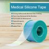 LotFancy Medical Soft Silicone Tape, 1" x 5.5 Yards, 6 Rolls Transparent Adhesive Water-Proof Surgical Tape, Surgery First Aid Tape for Wound and Sensitive Skin